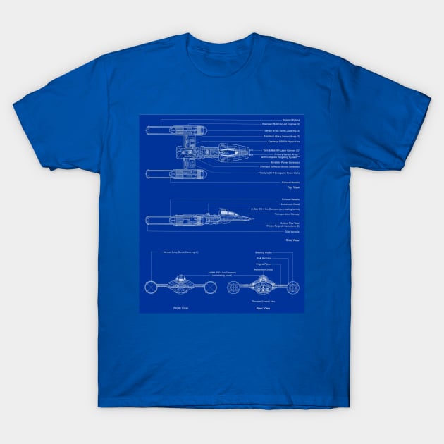 Rebel Fighter-Bomber Blueprint T-Shirt by Starbase79